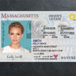 Massachusetts Driver license PSD Template