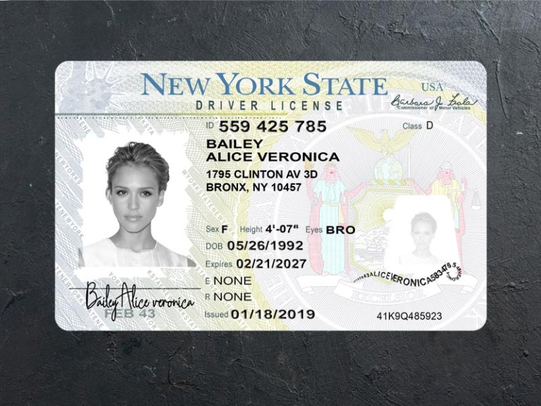 New York dl psd front