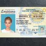 Louisiana Driver license PSD Template