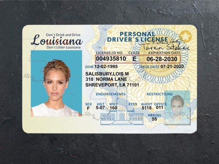 Louisiana dl psd front