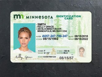 Minnesota id card psd front