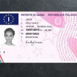 Italy Driver license PSD Template Download