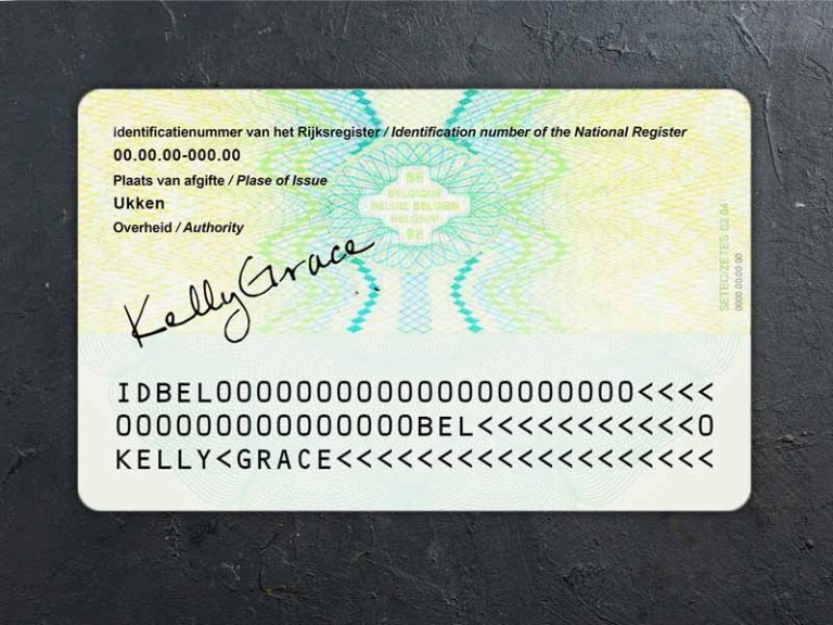 belgium id card psd back
