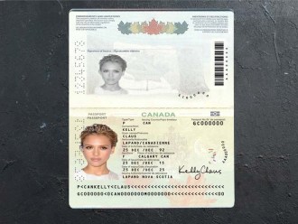 canada passport psd template