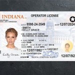 Indiana Driver license PSD Template