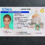 Lowa Driver license PSD Template