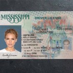 Mississippi Driver license PSD Template