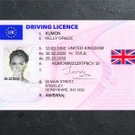 uk driver license psd template