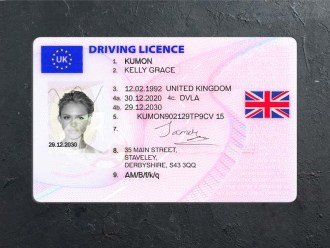 uk driver license psd template